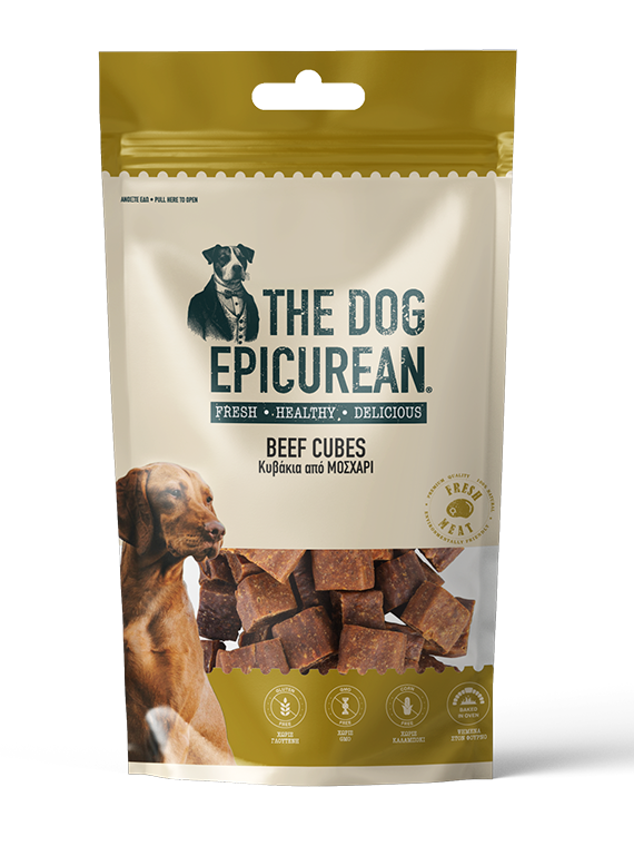 The Dog Epicurean Beef Cubes 100gr Λιχουδιές Σκύλου Μοσχάρι