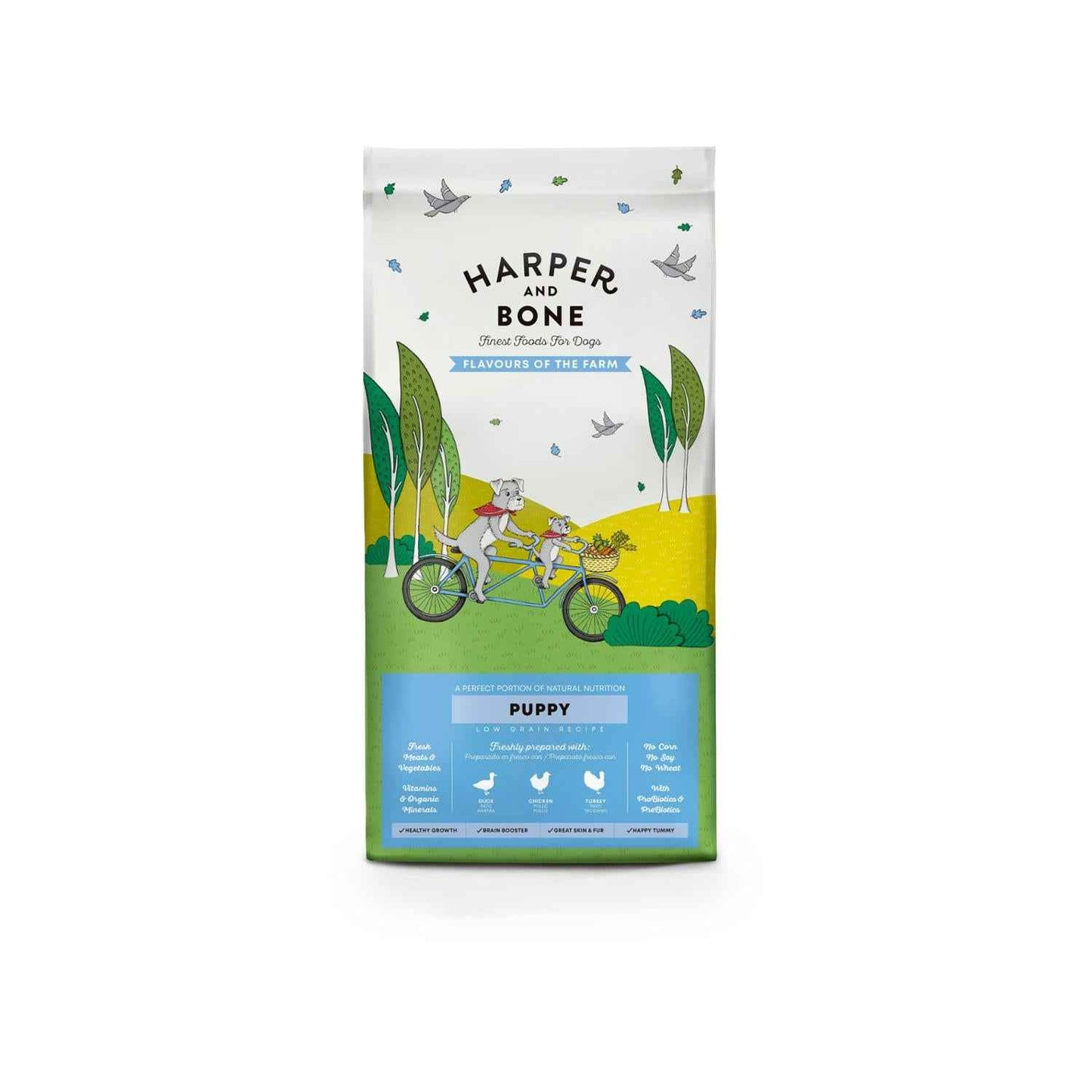 Τροφή για Κουτάβια με Κοτόπουλο - Puppy Flavours Farm - Harper and Bone