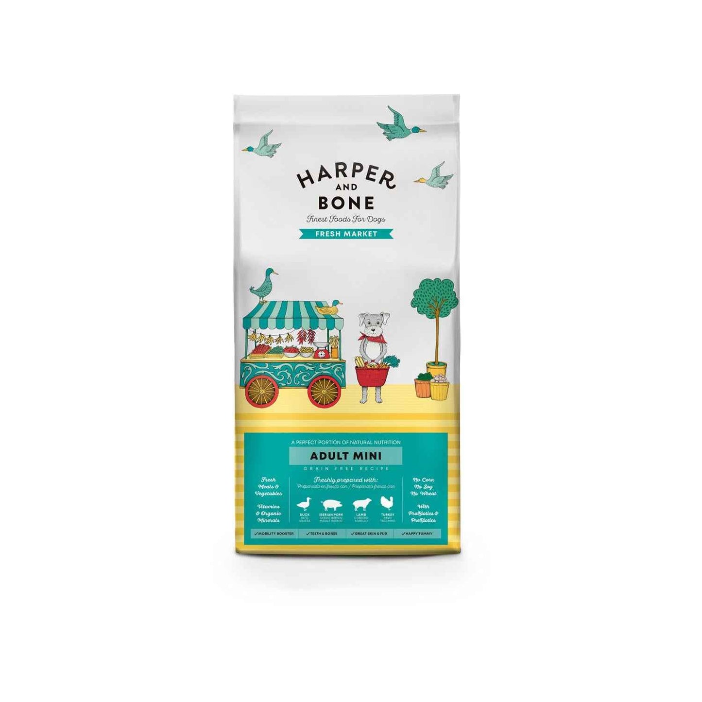 Τροφή για Μικρόσωμους Σκύλους - Adult Mini Fresh Market 2kg - Harper and Bone