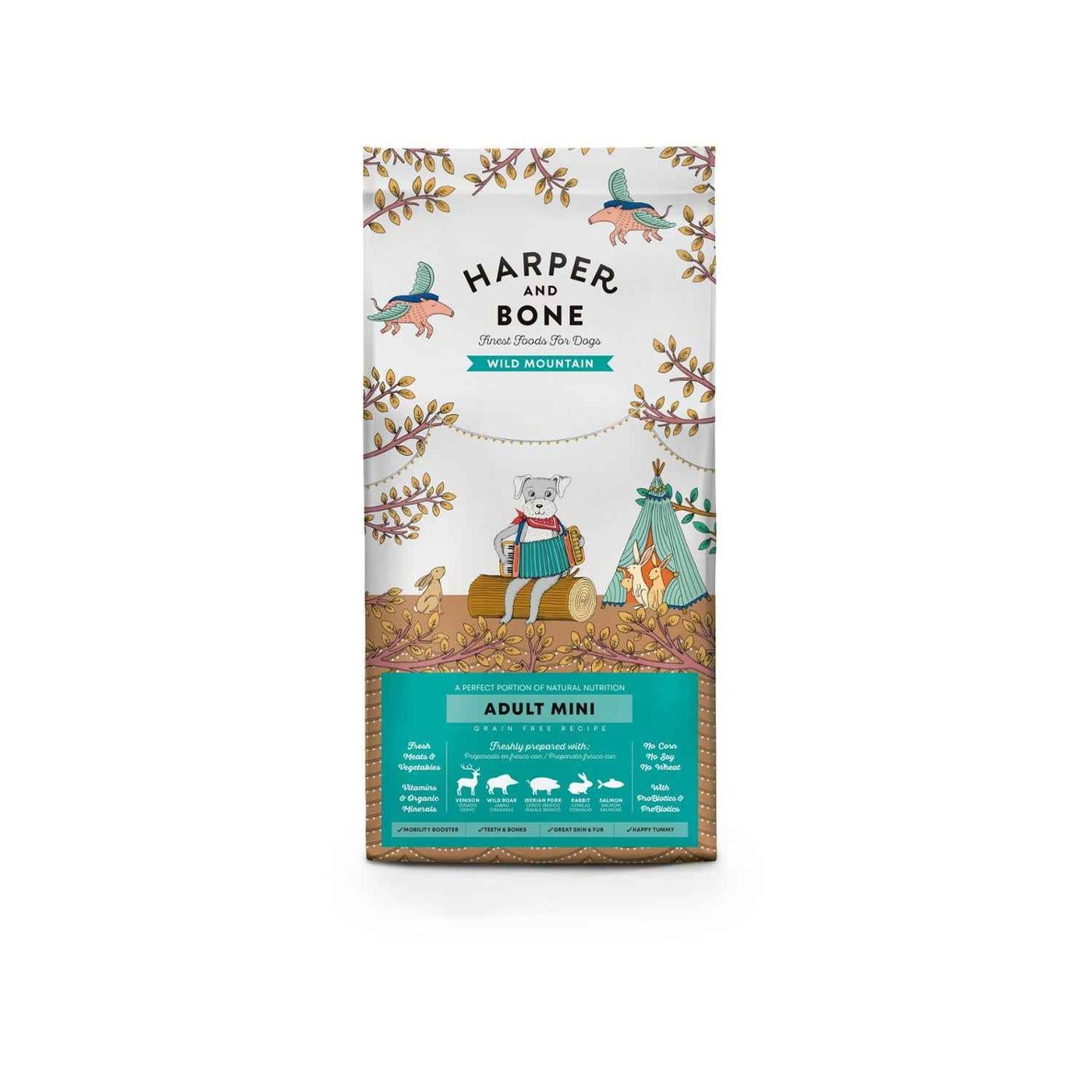 Adult Mini Wild Mountain τροφή σκύλου - Harper and Bone 2kg