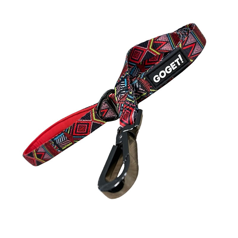 Λουρί GO GET LEASH NEOP/NE HANDLE "KALEIDOSCOPE" Κόκκινο