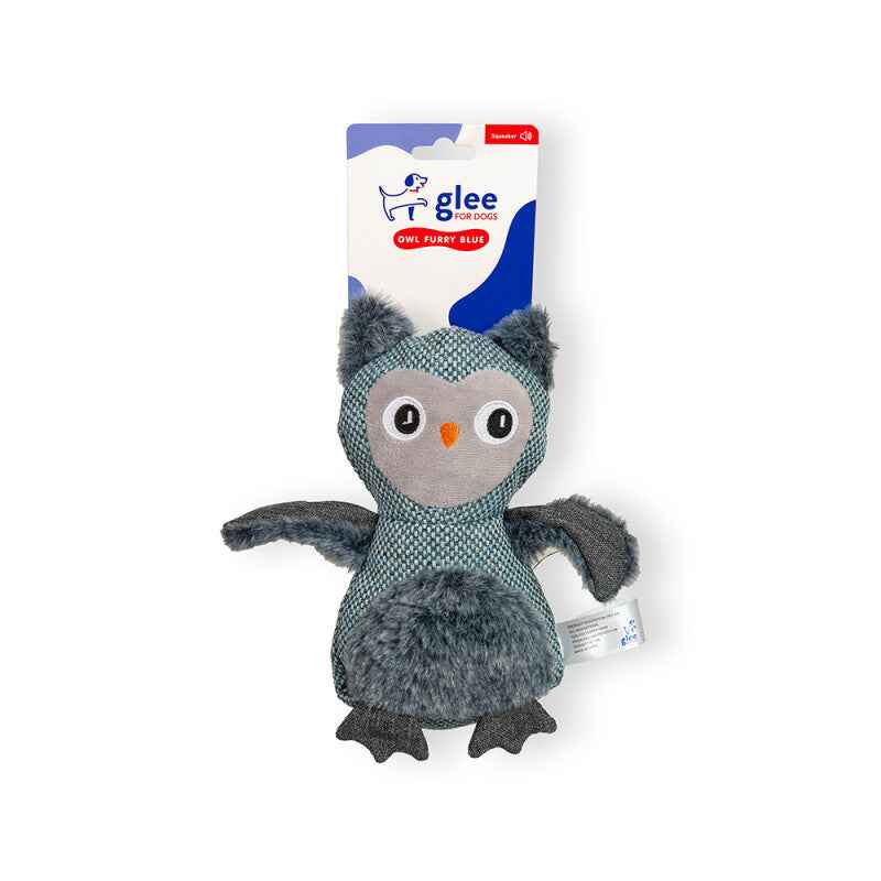 Owl Furry Belly Squeaky Μπλε