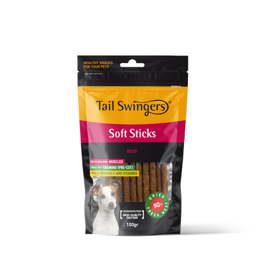 Λιχουδιές Σκύλου Μοσχάρι Tailswingers SOFT STICKS 100 gr