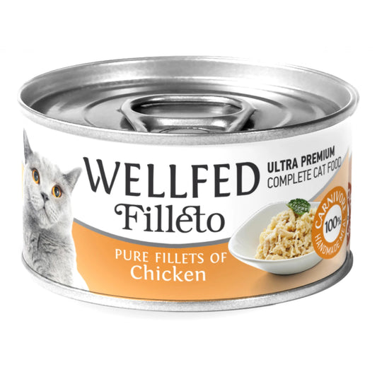 Υγρή τροφή Γάτας Wellfed Cat Filleto Pure Chicken 70gr