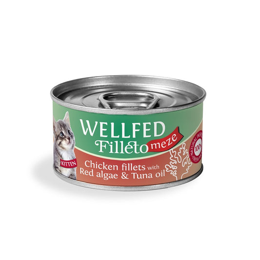 Υγρή τροφή Γάτας Wellfed Cat Filleto Meze Kitten Chicken 70gr