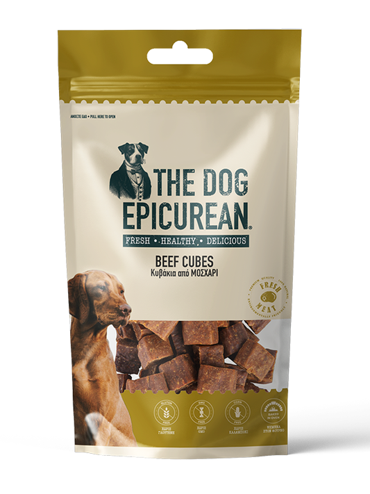 The Dog Epicurean Beef Cubes 100gr Λιχουδιές Σκύλου Μοσχάρι