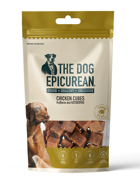 The Dog Epicurean Chicken Cubes 100gr Λιχουδιές Σκύλου Κοτόπουλο