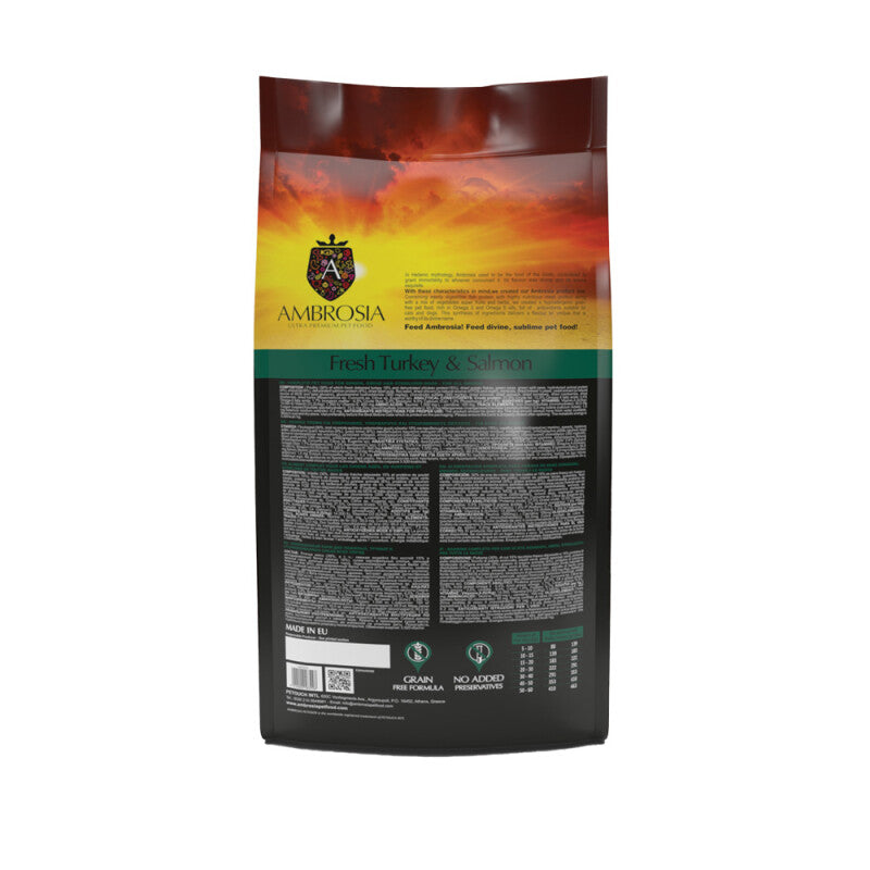 Τροφή Ηλικιωμένου Σκύλου Senior/Light με Φρέσκια Γαλοπούλα και Σολομό AMBROSIA