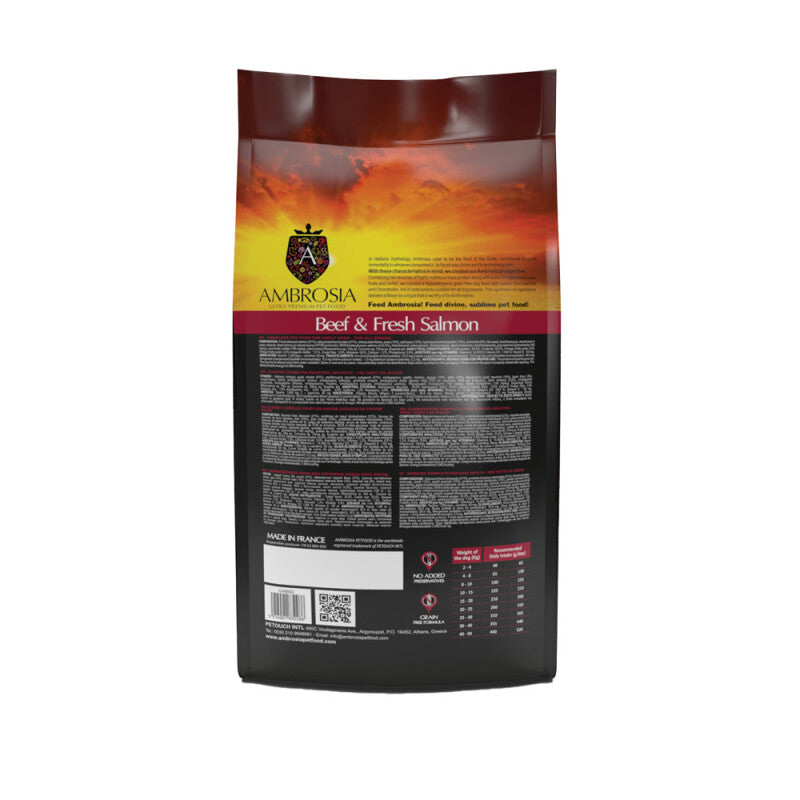 Τροφή Σκύλου με Μοσχάρι και Φρέσκο Σολομό AMBROSIA