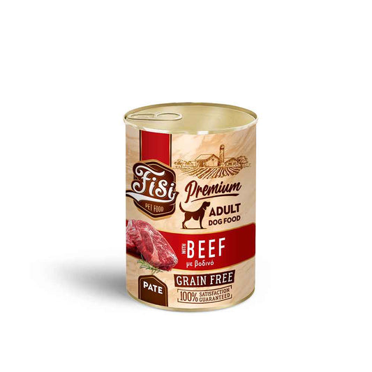 Υγρή Τροφή Σκύλου Βοδινό Fisi Dog Adult Beef Πατέ 400gr
