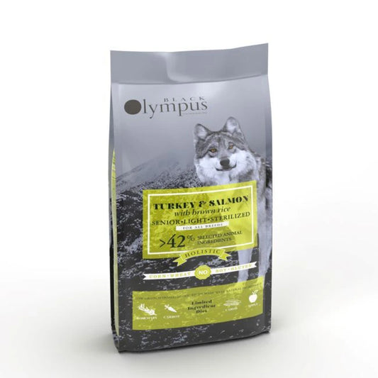 Black Olympus Senior Light για Ηλικιωμένους ή Υπέρβαρους Σκύλους με Γαλοπούλα και Σολομό 2kg