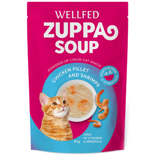 Σούπα Ενυδάτωσης WELLFED ZUPPA SOUP Κοτόπουλο & Γαρίδα 85gr